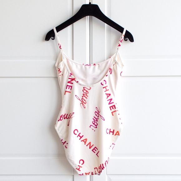 Rare Chanel Vintage 1996 White Rouge 96P Swimsuit - Picture 5 of 13